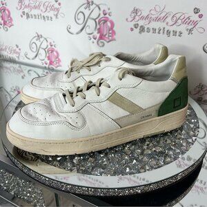 D.A.T.E sneakers White and Green shoes runners classic